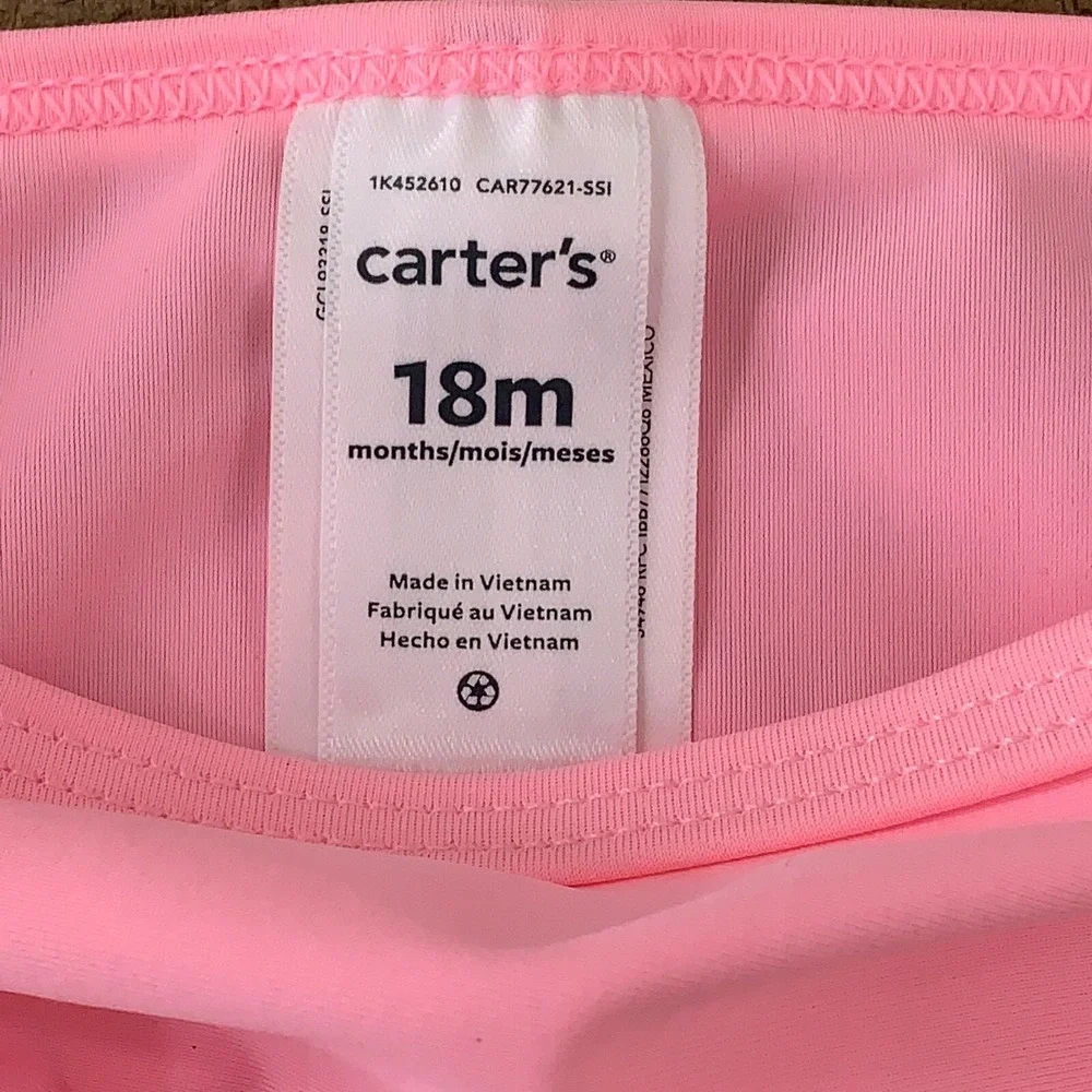 Baby Girls Size 18 Months Carter's‎ Pink Tommy Bahama Blue Print Bikini Bottoms